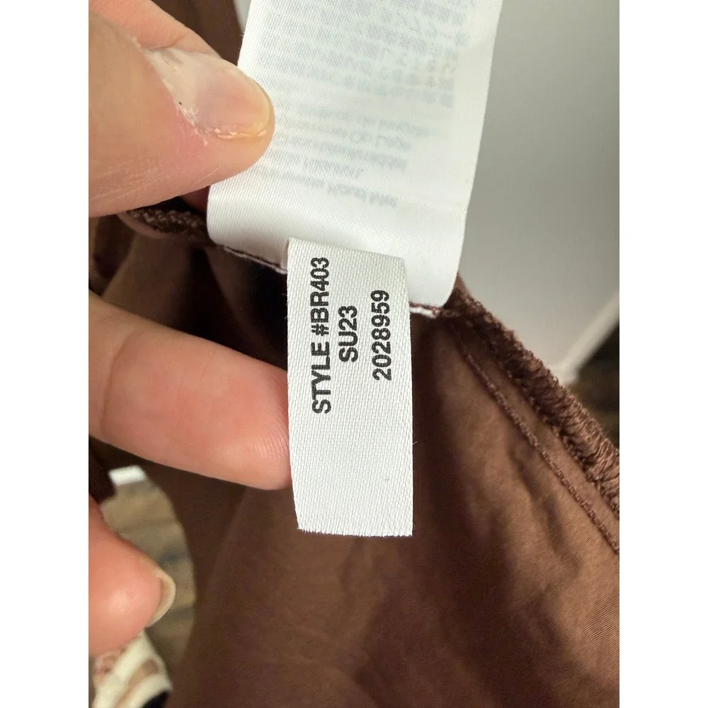 NWT J.Crew Smocked One-Shoulder Midi Dress Brown Cotton Poplin Size XS - Picture 11 of 12